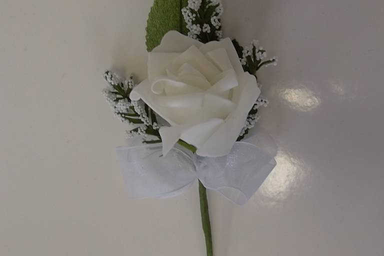 (hand-made) rose buttonhole