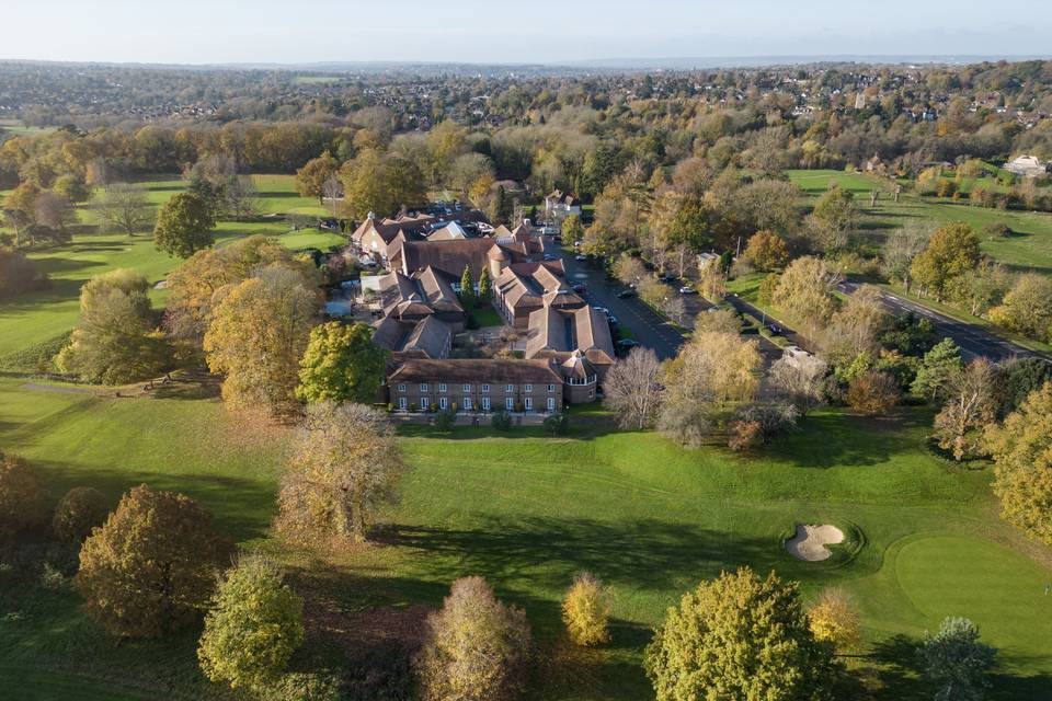 Hotel from drone view