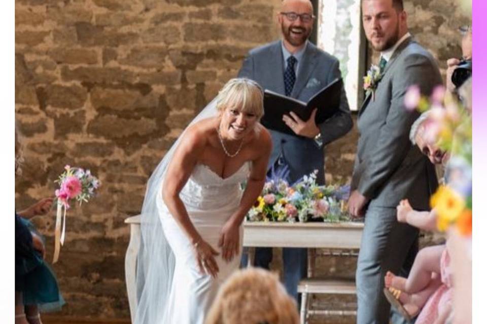 Love a dog in the ceremony