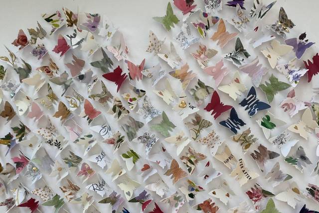 Wedding Card Butterfly Collage