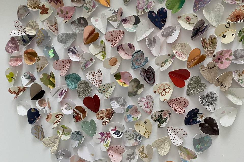 Wedding Card Heart Collage