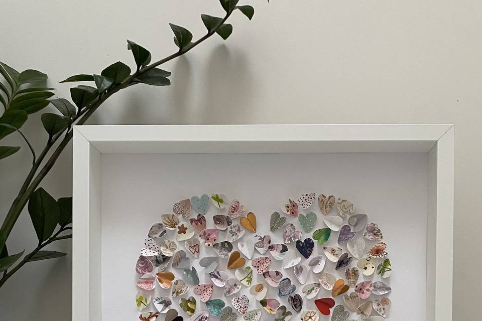 Wedding Card Heart Collage