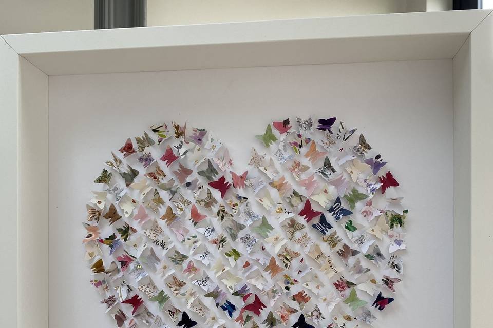 Wedding Card Butterfly Collage