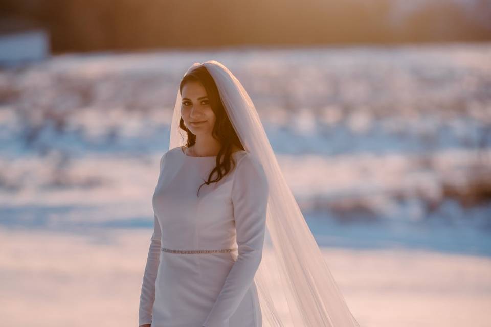 Bride in the winter