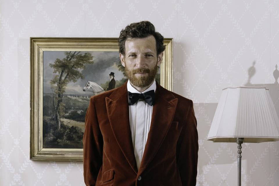 Burgundy Velvet Dinner Jacket