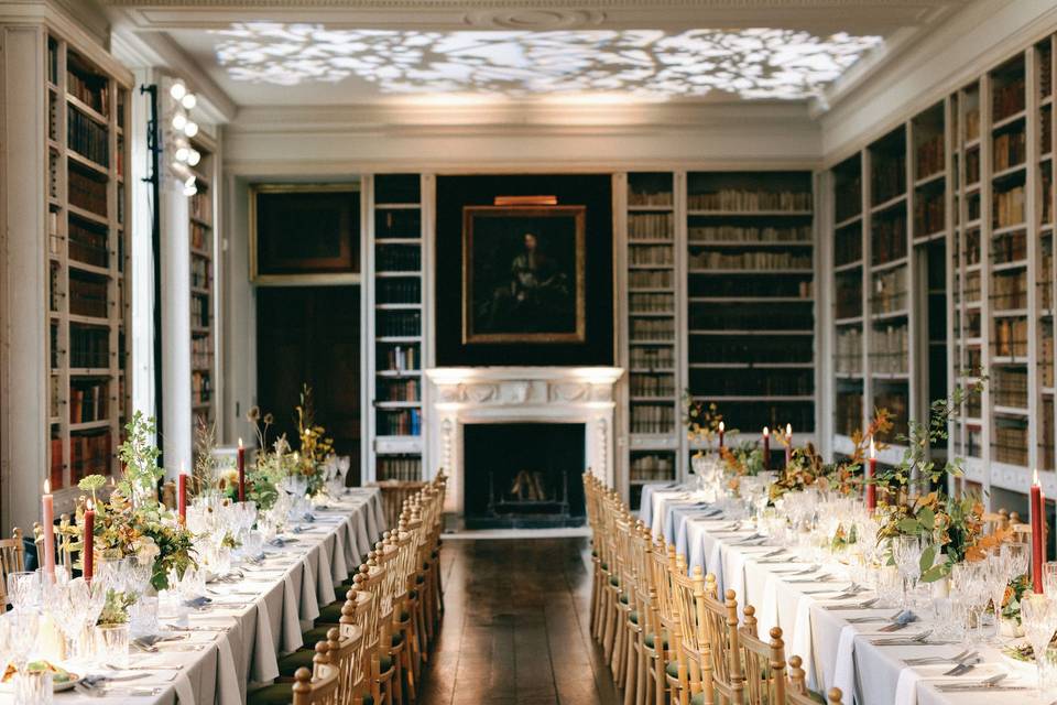 The library banquet tables