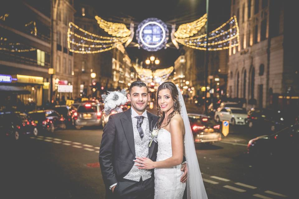 Regent Street winter wedding