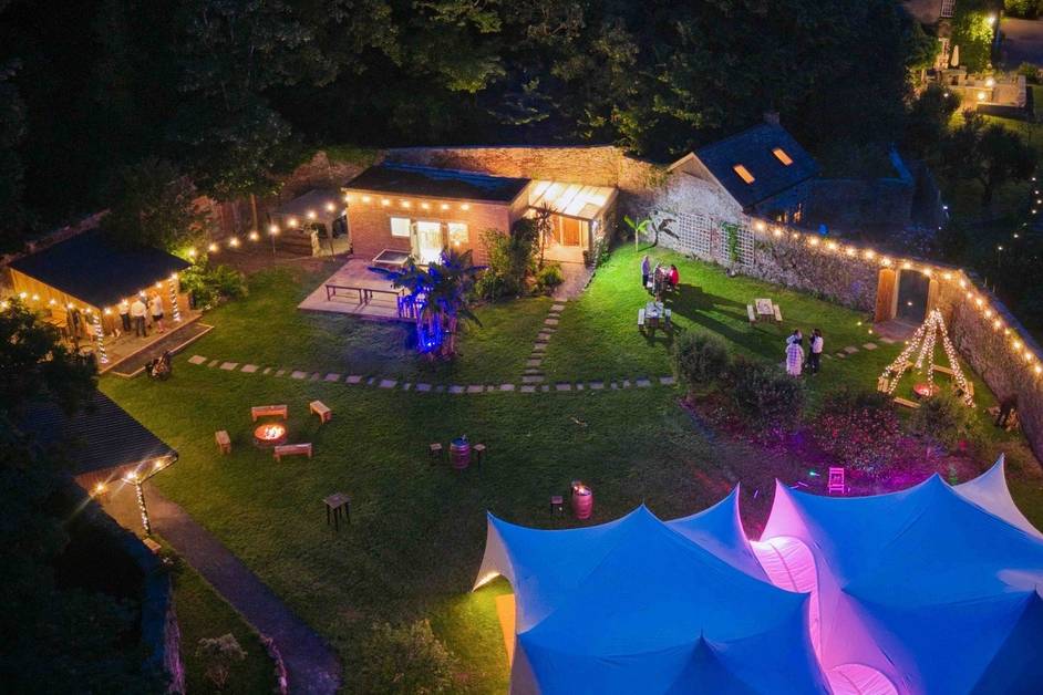 Night time Wedding Marquee