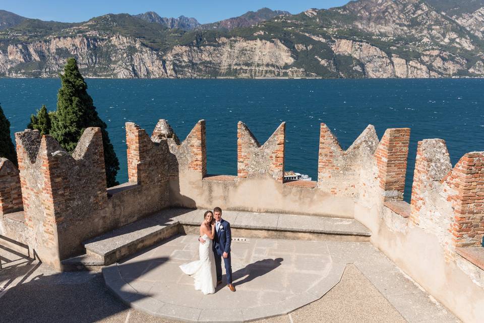 Malcesine Castle Wedding View