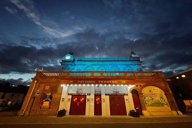 Front of the Theatre at Night