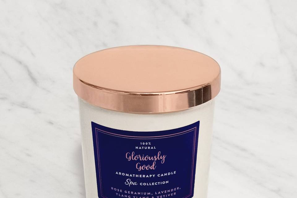 Rose geranium lavender candle