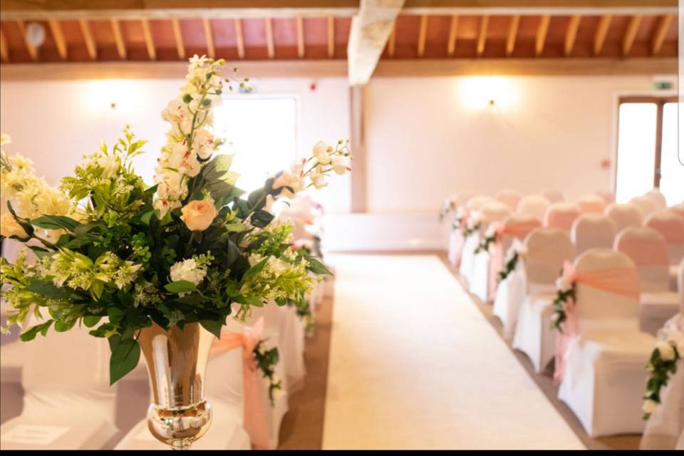 Ceremony in Lytton Barn