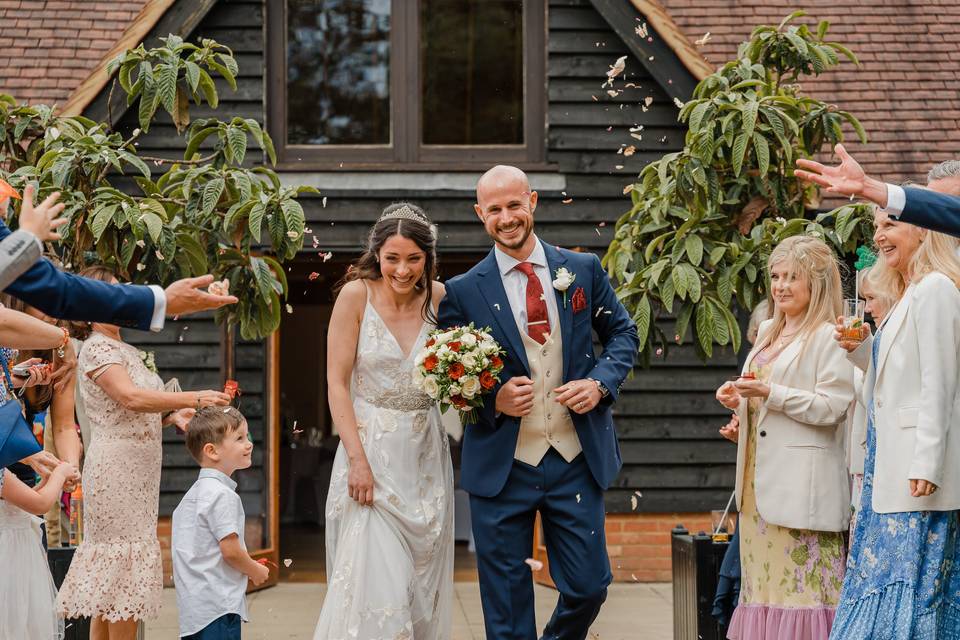 Ceremony in Lytton Barn