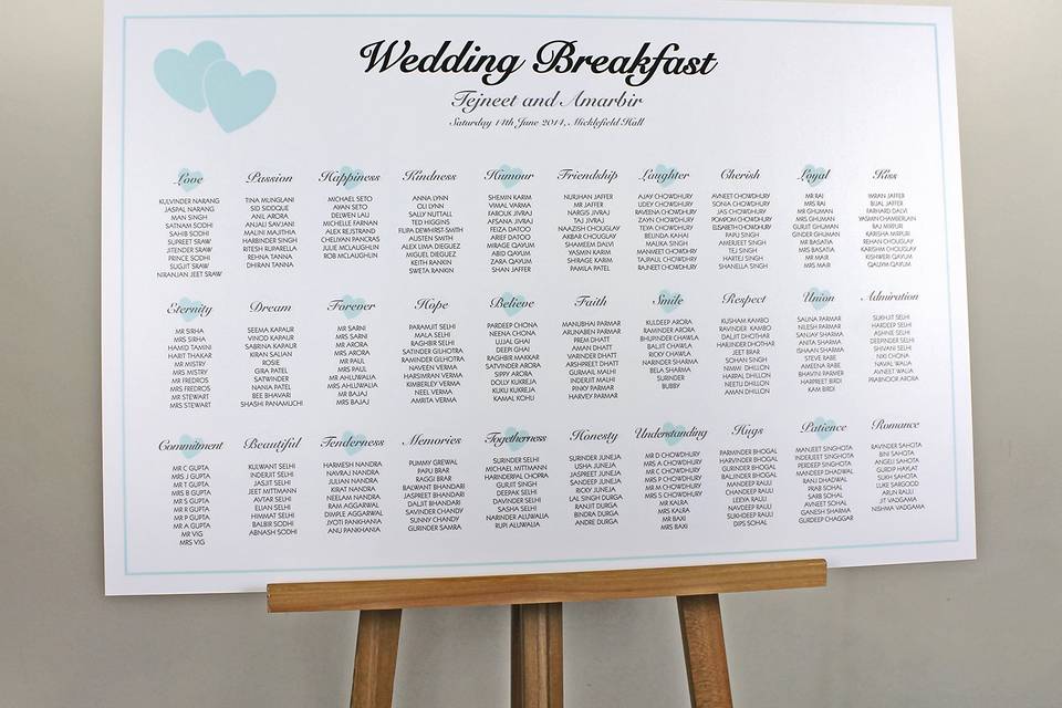 Wedding Table Plans