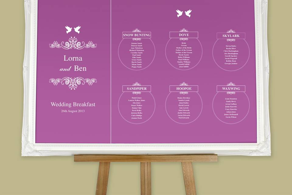 Wedding Table Plans