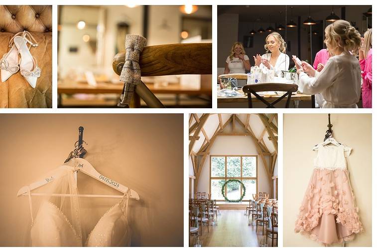 Bridal preps at The Mill Barns