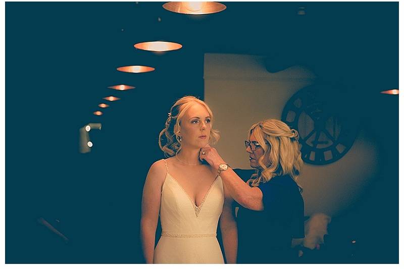 Bridal preps at The Mill Barns