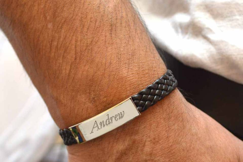 Personalised mens bracelet