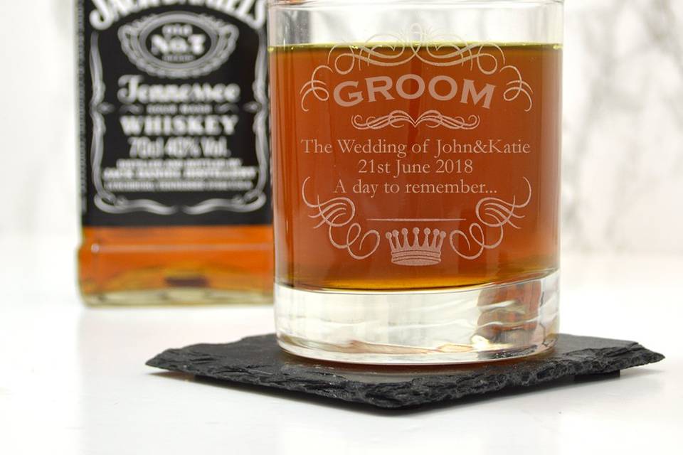 Personalised groom tumbler