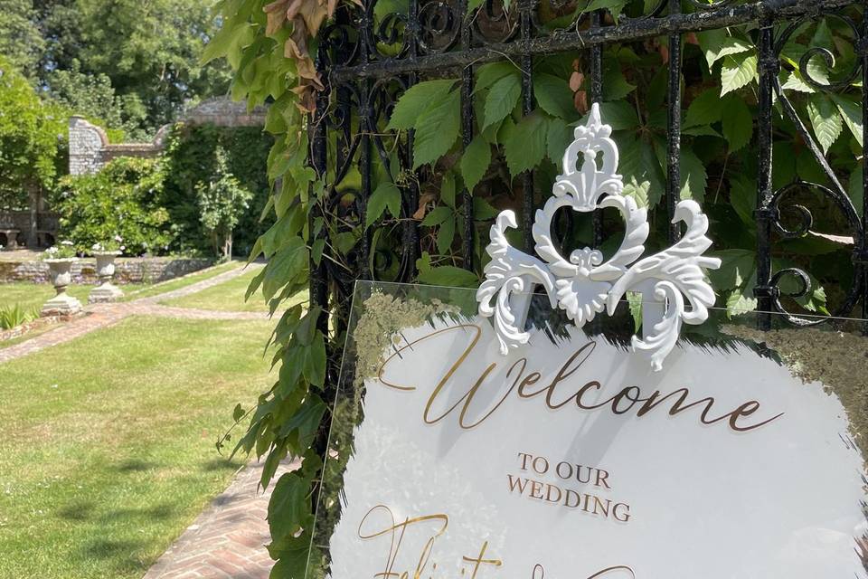 Wedding sign