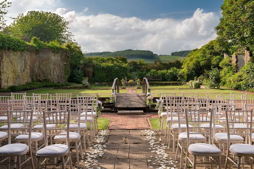 The Italian Walled Garden beautiful backdrop