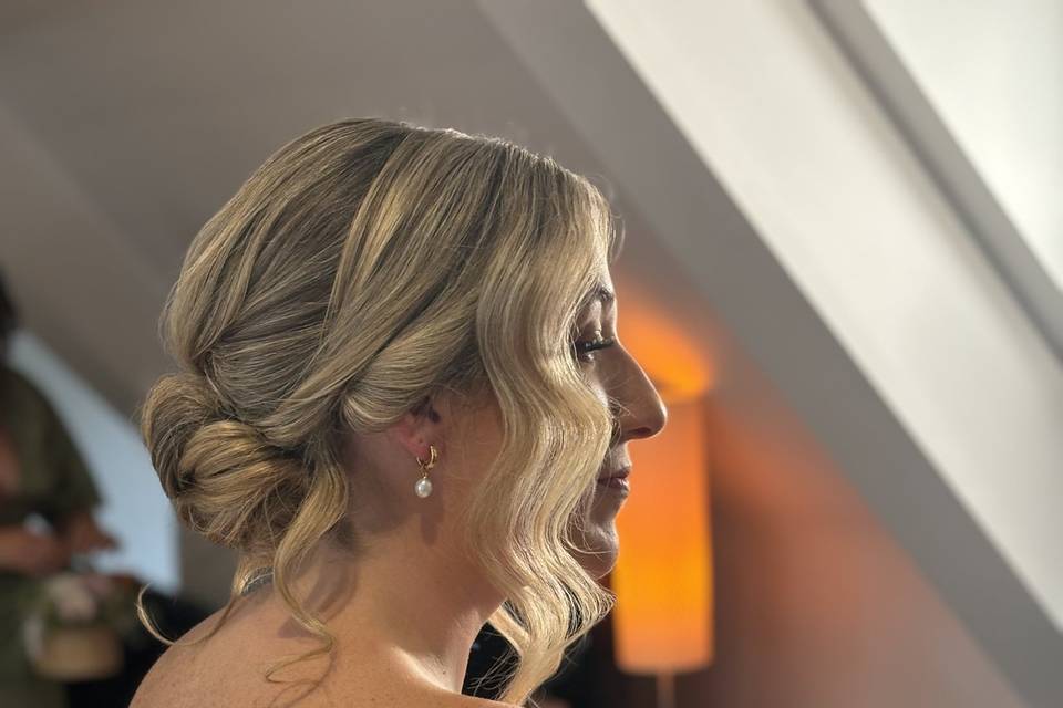 Boho textured updo