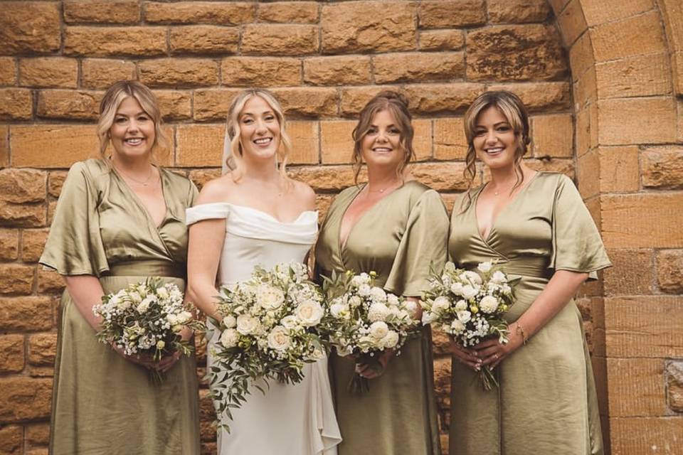 Beautiful bride team