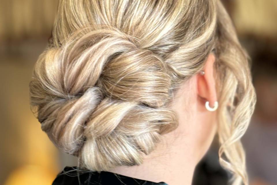 Long hair updo