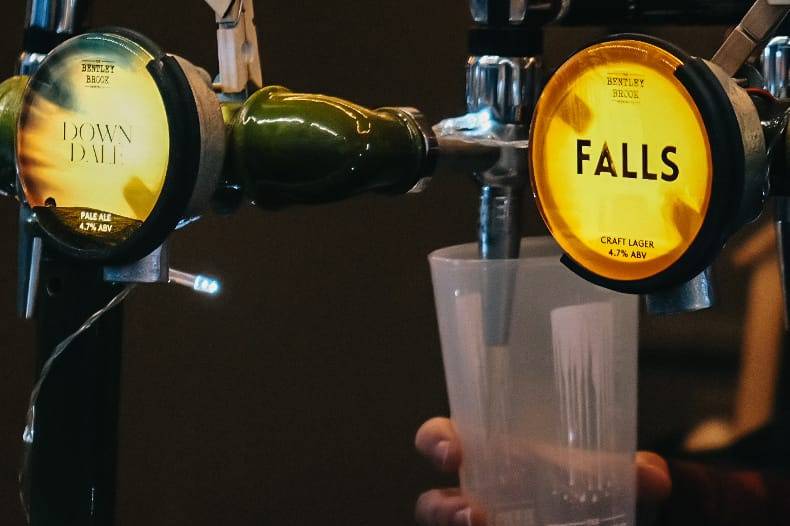 Craft beers on tap