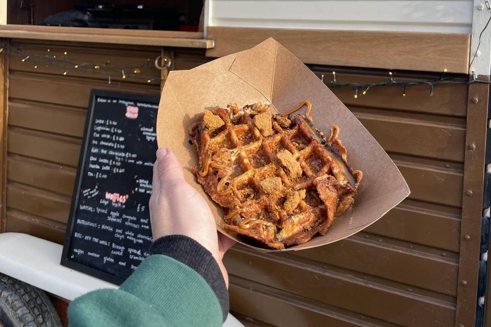 Biscoff waffle