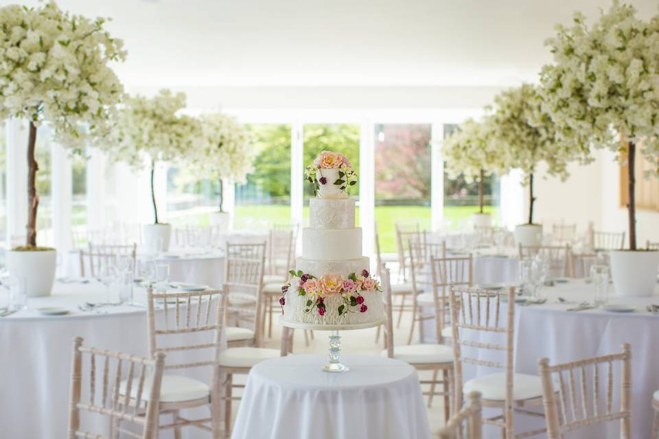 Reception setup at Arley House