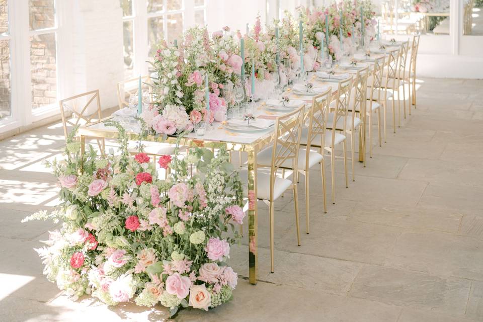 Meadow wedding tablescape