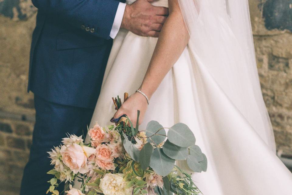 Bride holding a bouquet