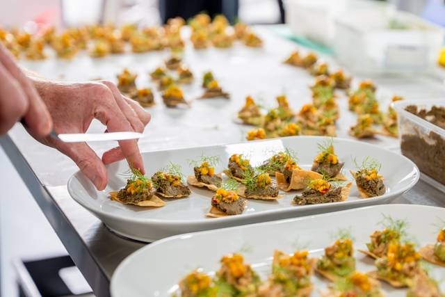 Appetizer buffet station
