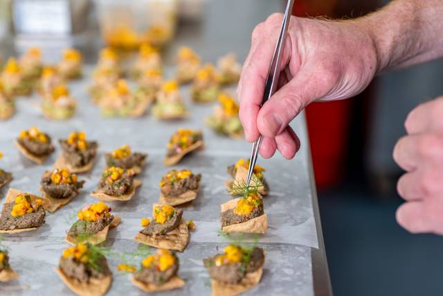 Appetizer preparation area