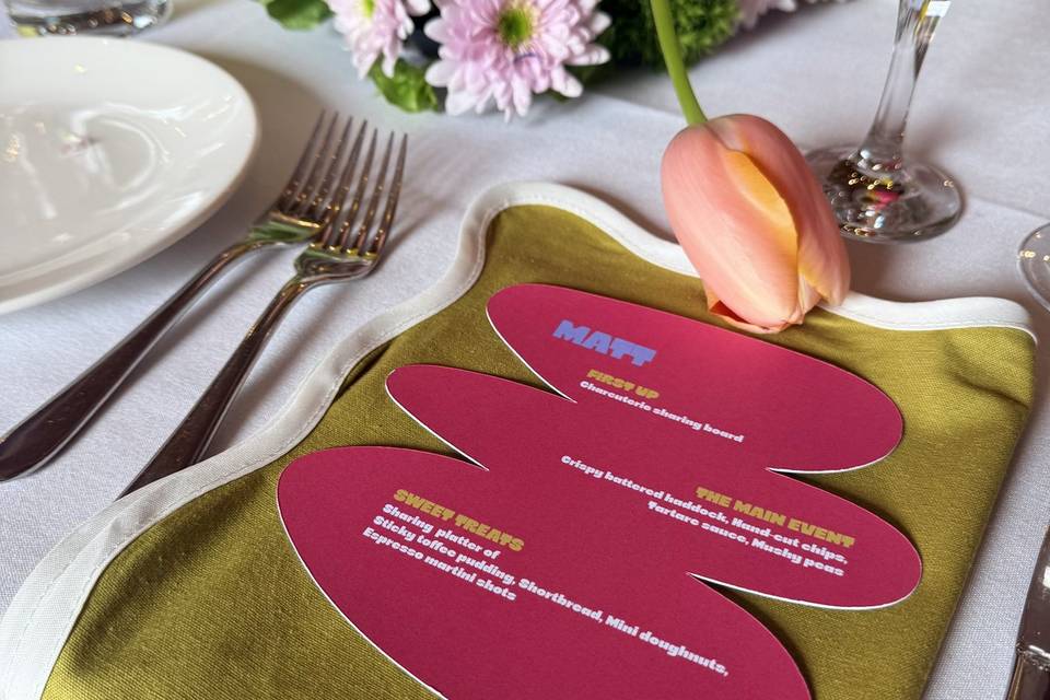 Menu design