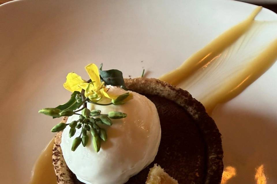 Homemade chocolate tart