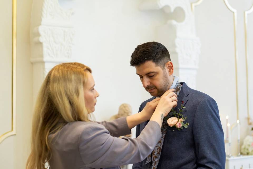 Even the Groom need a little s