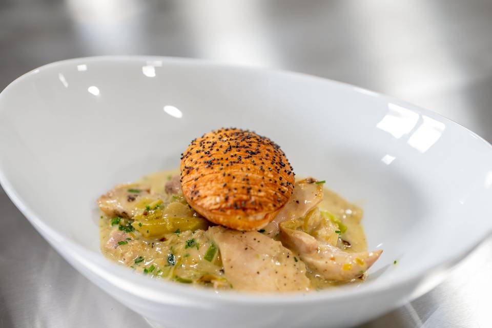 Single plated dish