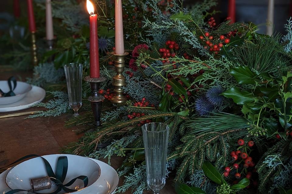 Christmas tablescape