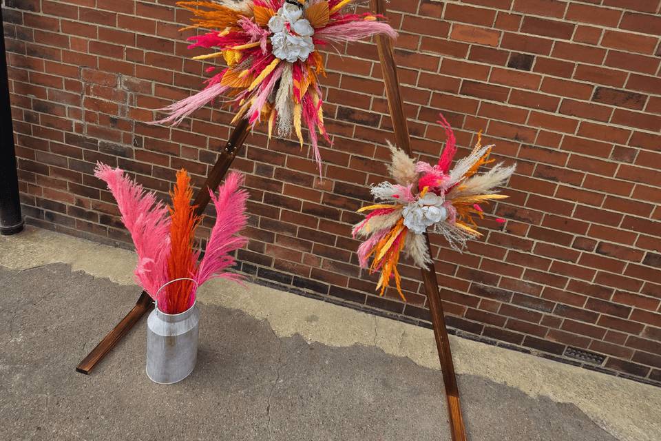 ORANGE & PINK WEDDING ARCH