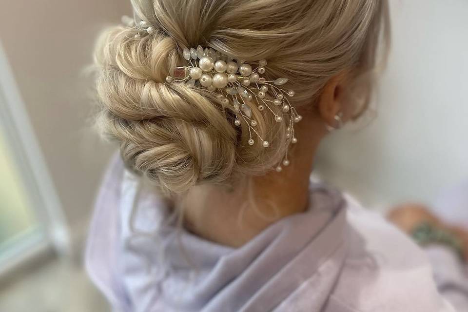 Textured updo