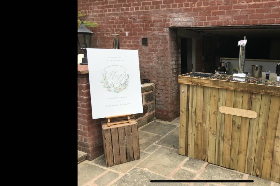 Outdoor wedding setup
