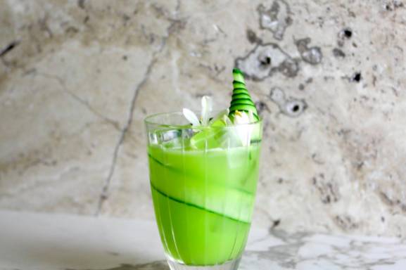 Cucumber Basil Highball