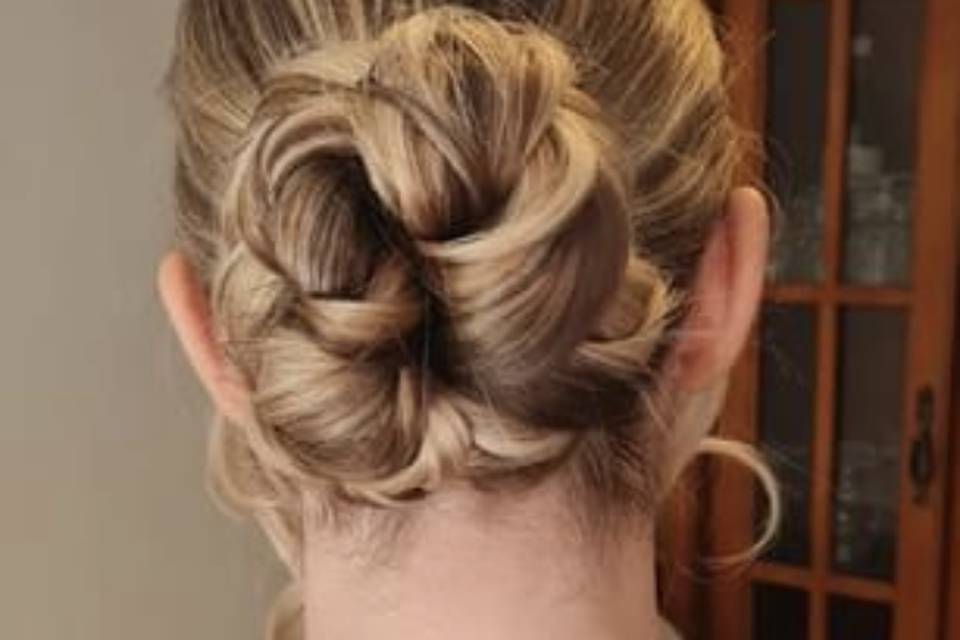 Curly updo