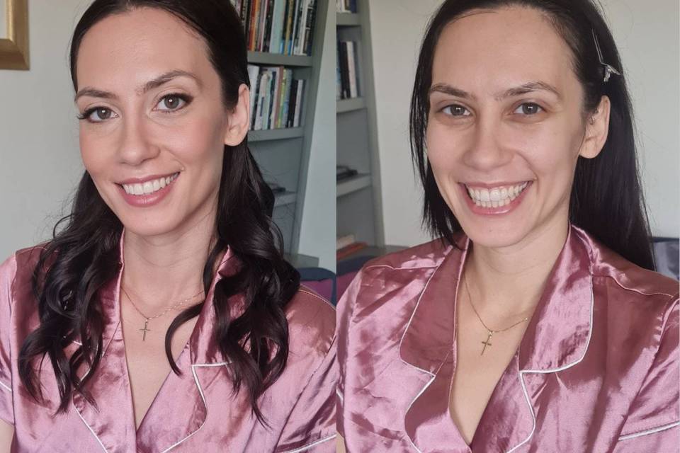 Bridesmaid hair and makeup