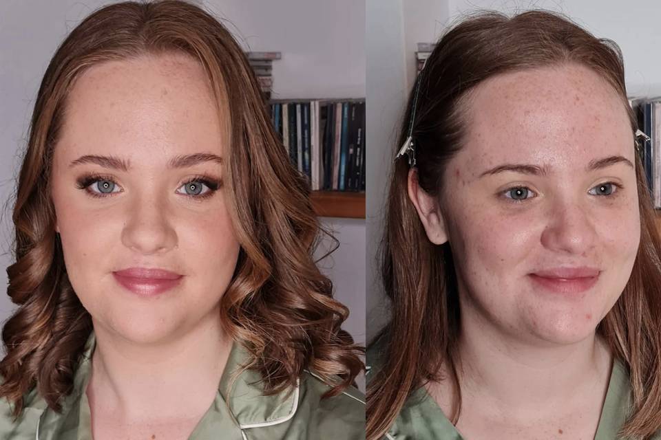 Bridesmaid hair and makeup