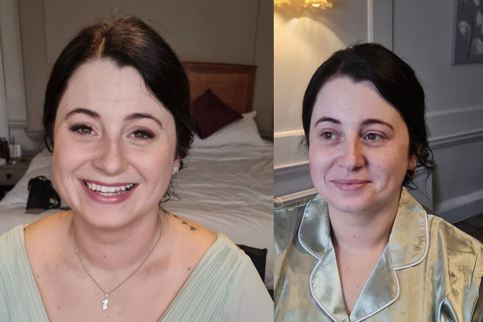 Bridesmaid hair and makeup
