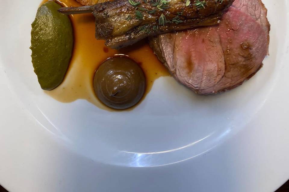 Saltmarsh lamb and wild garlic
