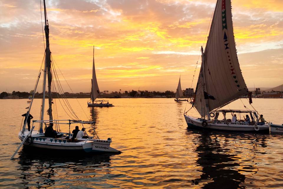 Sunset felucca cruise Nile